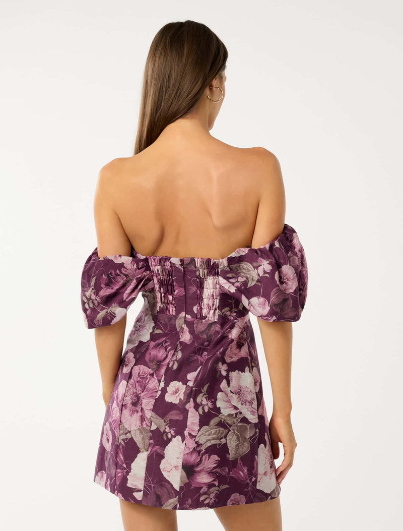 Jacquie Off Shoulder Mini Dress Forever New
