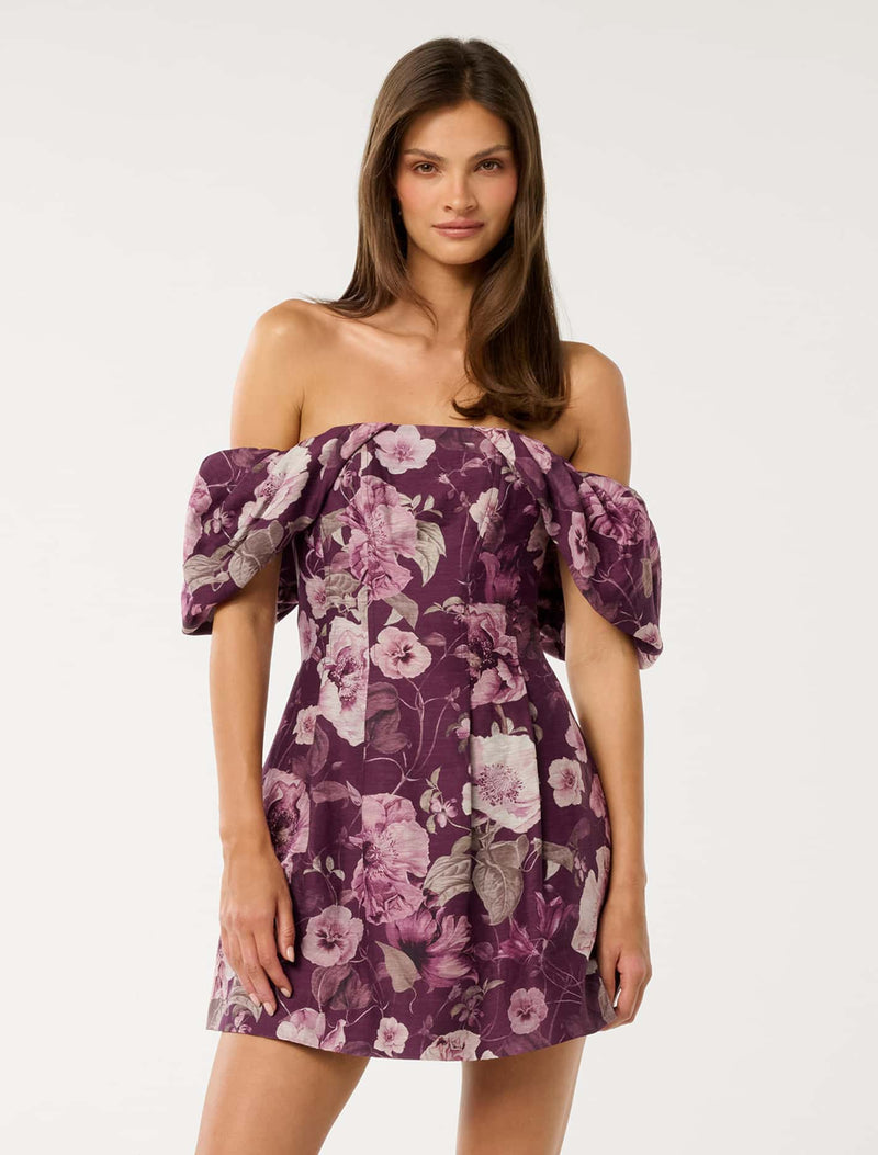 Jacquie Off Shoulder Mini Dress Forever New