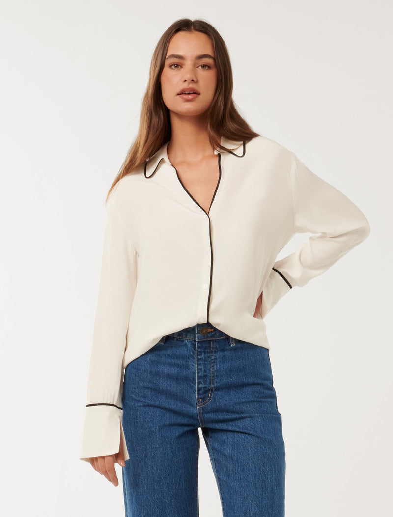 Liza Longsleeve Tipping Shirt