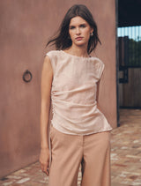 Abby Sheer Ruched Top