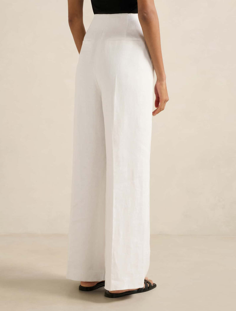 Posey Petite Linen Wide Leg Pants Forever New