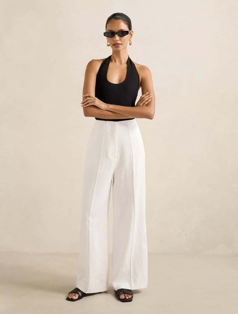 Posey Petite Linen Wide Leg Pants Forever New