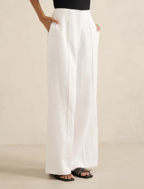 Posey Petite Linen Wide Leg Pants Forever New