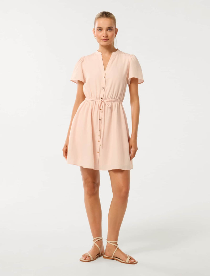 Logan Shirt Mini Dress Forever New