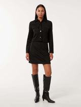 Joslyn Vegan Suede Mini Skirt