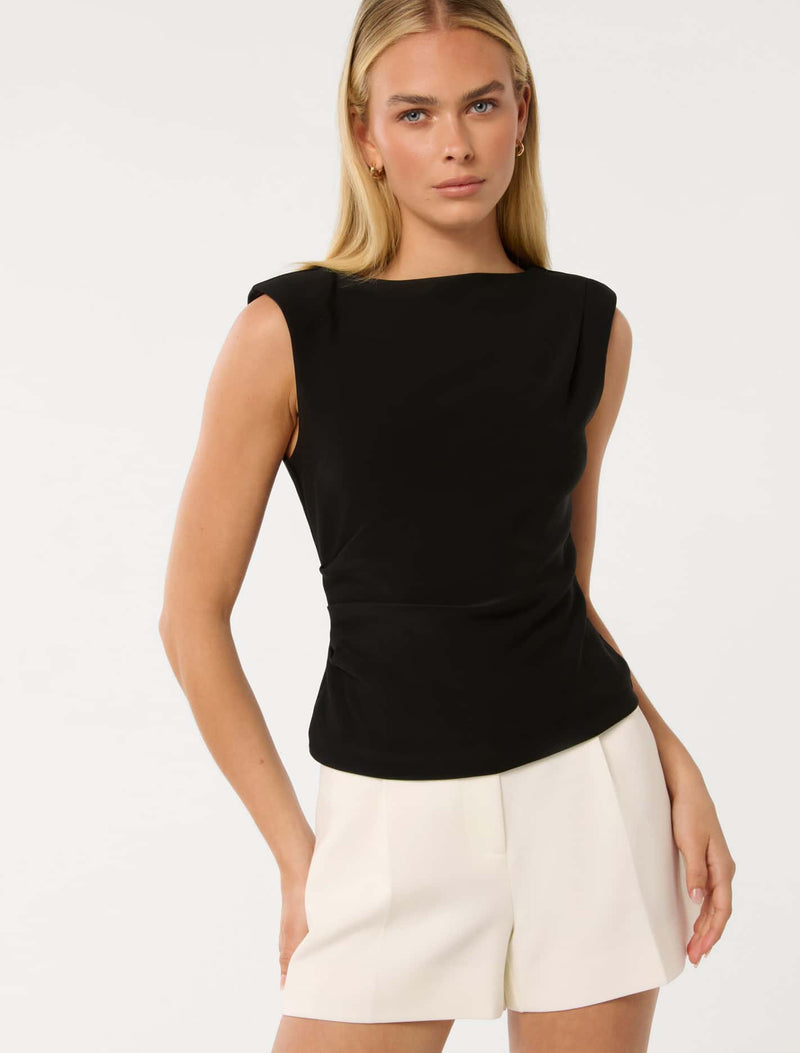 Chloe Shoulder Pad Top Forever New