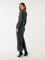 Loretta Ruched Side Midi Dress Forever New