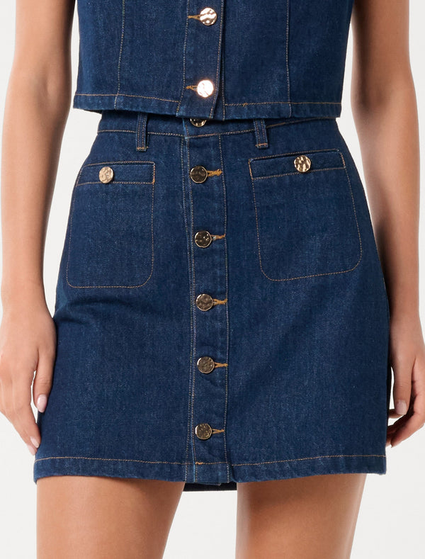 Ashley Denim Mini Skirt Forever New