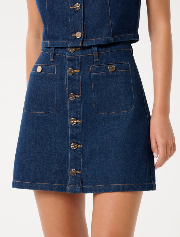 Ashley Denim Mini Skirt Forever New