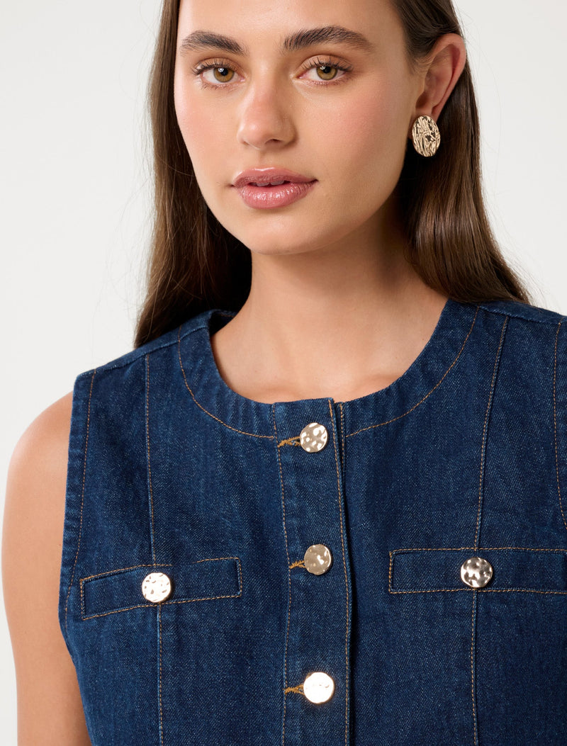 Ashley Denim Vest Forever New