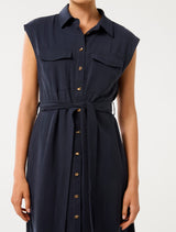 Mikayla Tie Belt Button Up Midi Dress Forever New