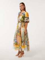 Viola Printed Midi Dress Forever New