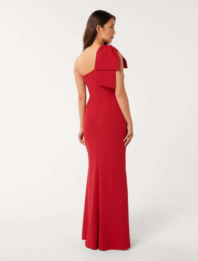 Lisa One Shoulder Bow Dress Salsa | Forever New