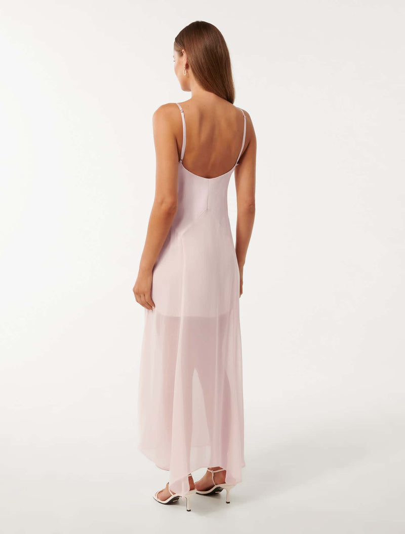 Scarlett Sheer Skirt Maxi Dress Rose Dust Scarlett Sheer Skirt Maxi Dress Rose Dust