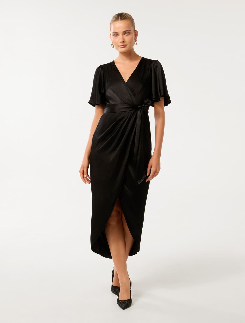 forever new carolina satin midi dress Carolina Satin Midi Dress in Pink - Size 4 to 16