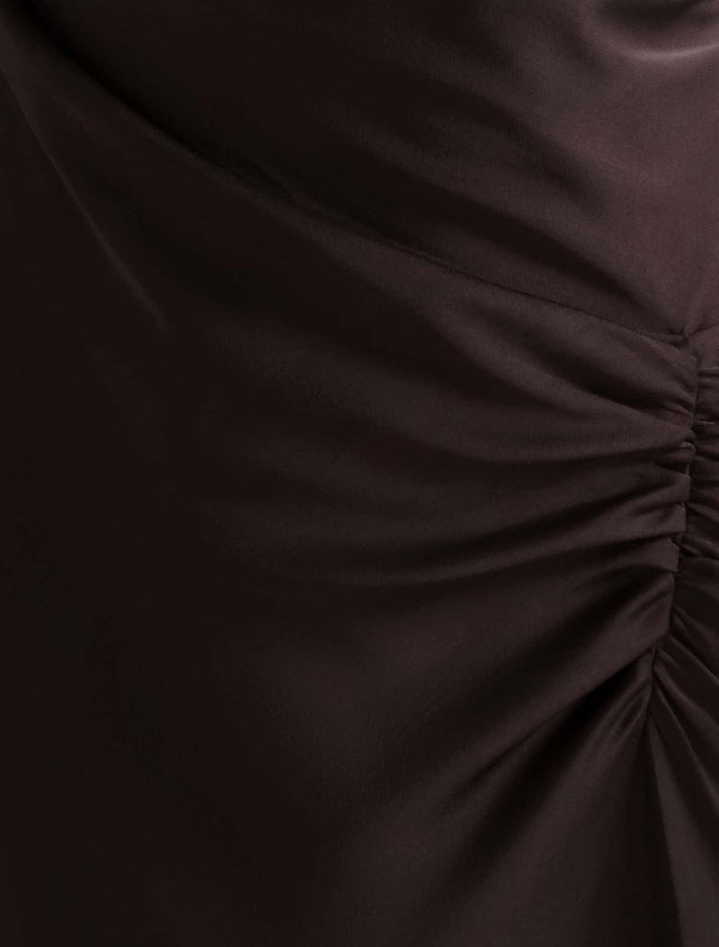 Ava Draped Satin Maxi Dress Forever New