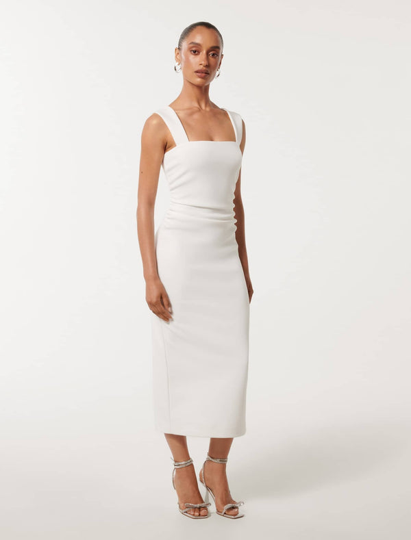 Reina Petite Ruched Bodycon Midi Dress Forever New