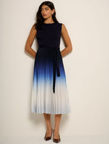 Elara Ombre Pleat Midi Dress Forever New