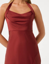 Alice Halter Satin Maxi Dress Forever New