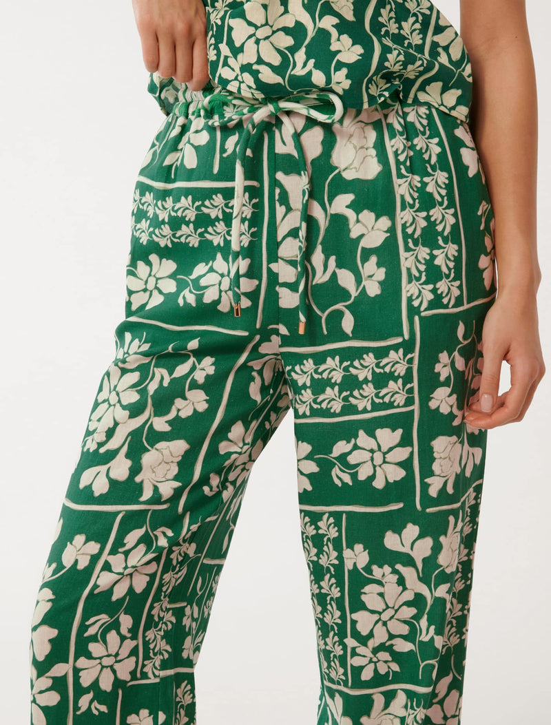 Fallon Printed Wide-Leg Pants Forever New