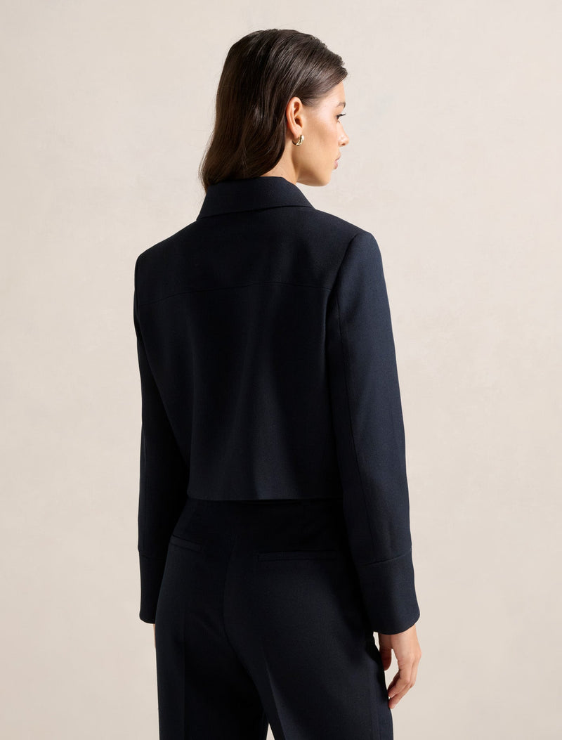 Carson Twill Crop Jacket Forever New