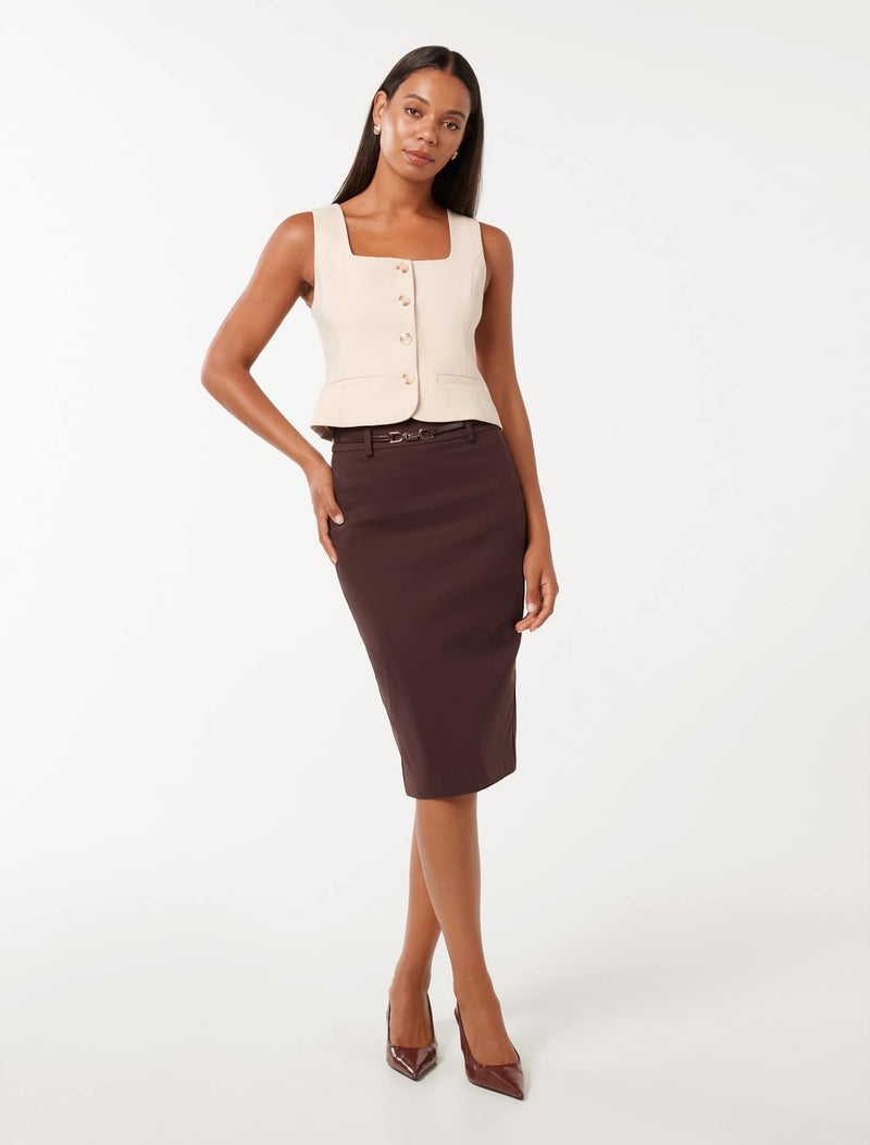 Whitney Pencil Midi Skirt Forever New