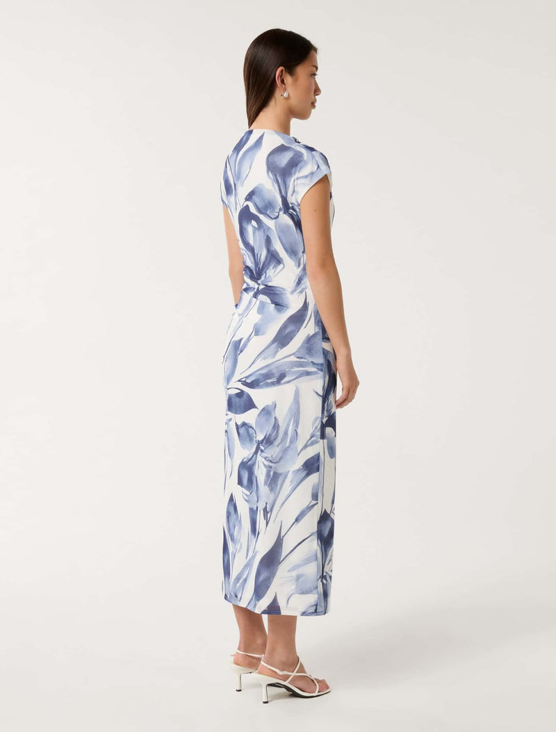 Emery Mesh Ruched Dress Forever New