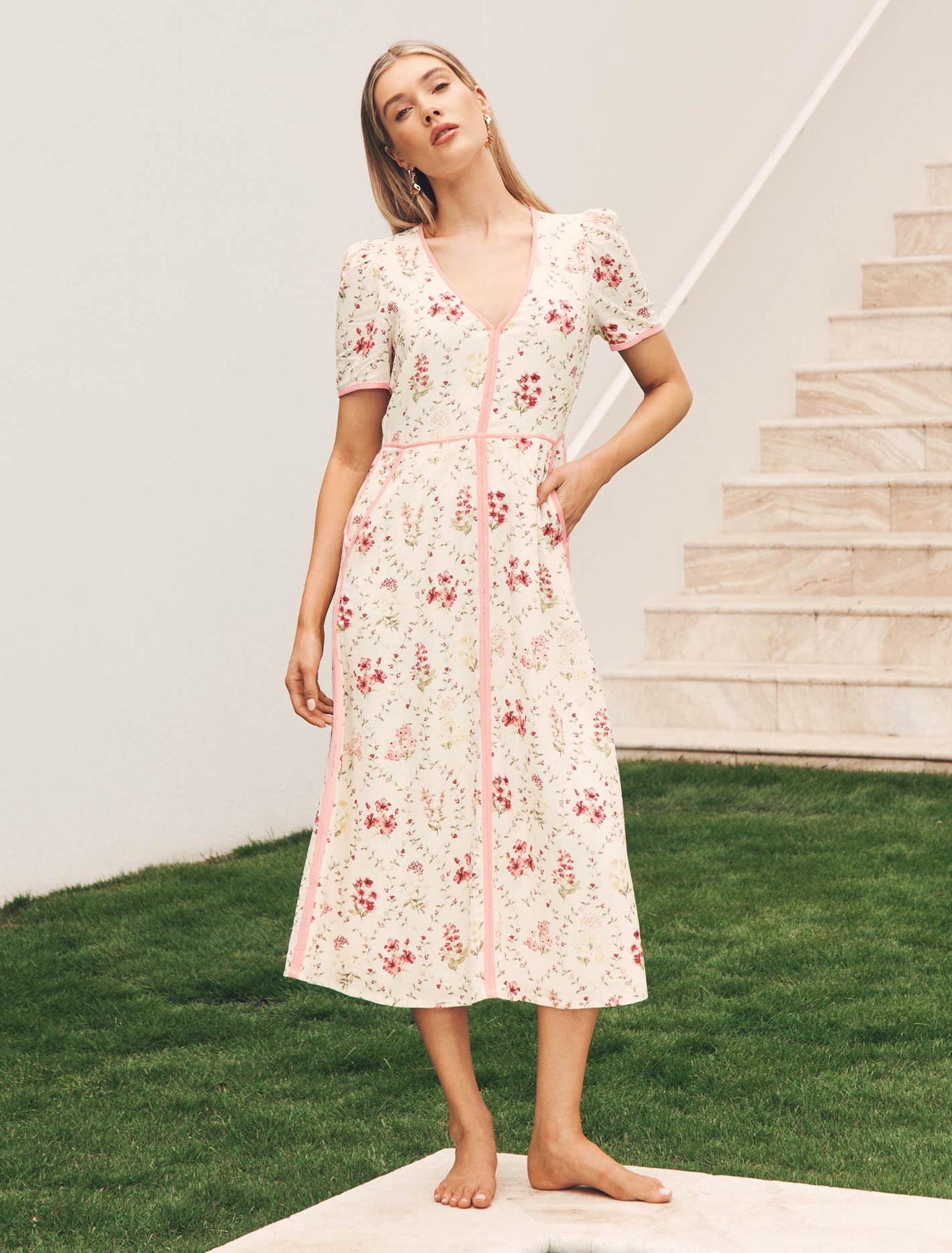 ワンピース Sabrina frill set dress andmary ANDMARY】Sabrina frill set dress