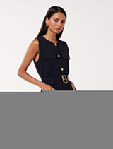 Parker Petite Luxe Utility Mini Dress Forever New