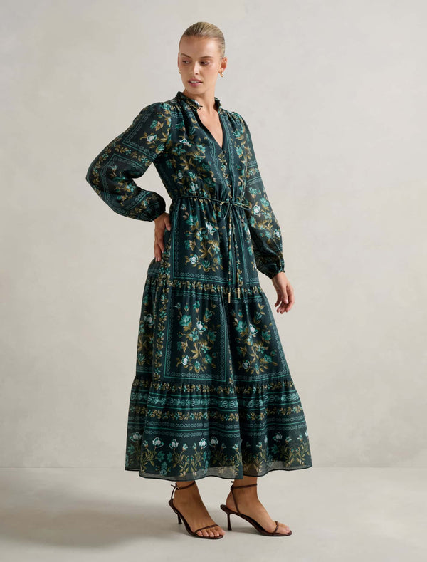 Tara Printed Midi Dress Forever New