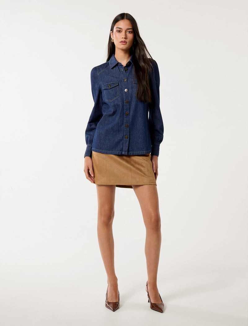 Elizabeth Denim Shirt Forever New