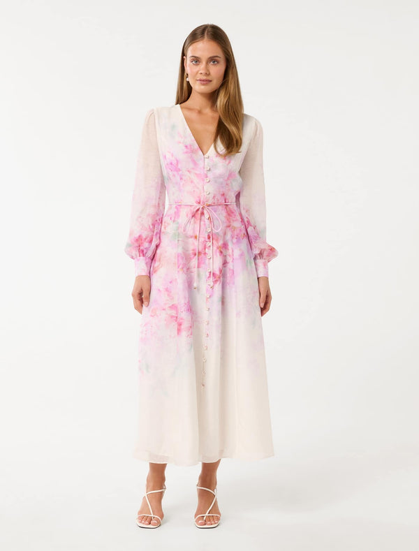 Kahlani Printed Midi Dress Fontaine Floral Forever New