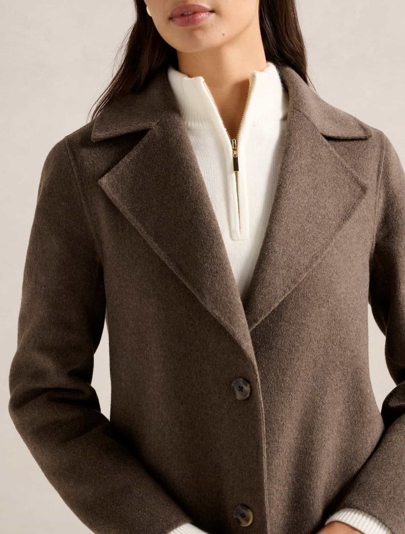 Madi Felled Mid Length Coat Forever New