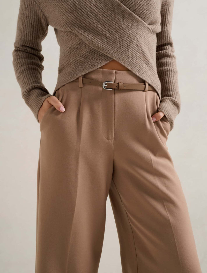 Chantelle Belted Wide Leg Pants Forever New