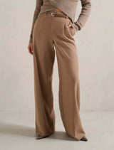 Chantelle Belted Wide Leg Pants Fawn Forever New