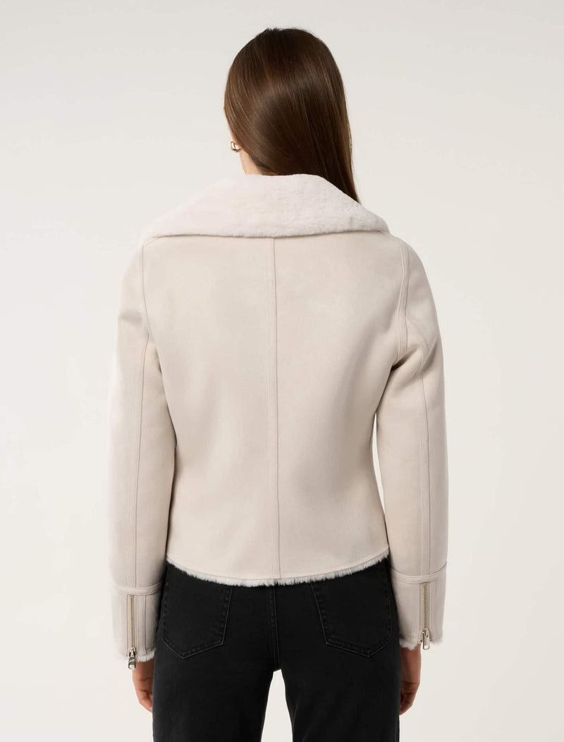 Penny Faux Fur Aviator Jacket Forever New