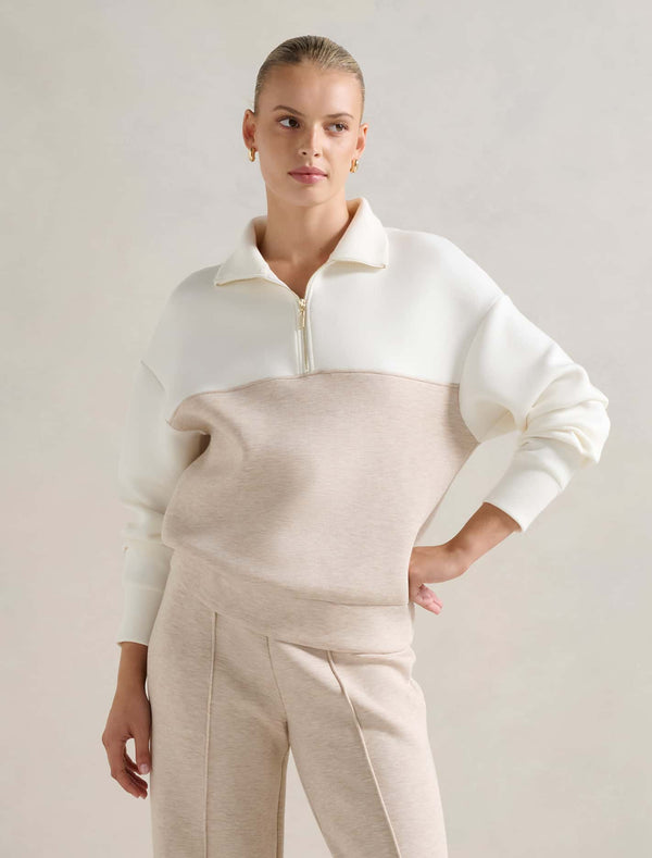 Lya Lounge Jumper Cream Colour Block Forever New