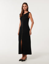 Harriet Zip Through Midi Dress Forever New