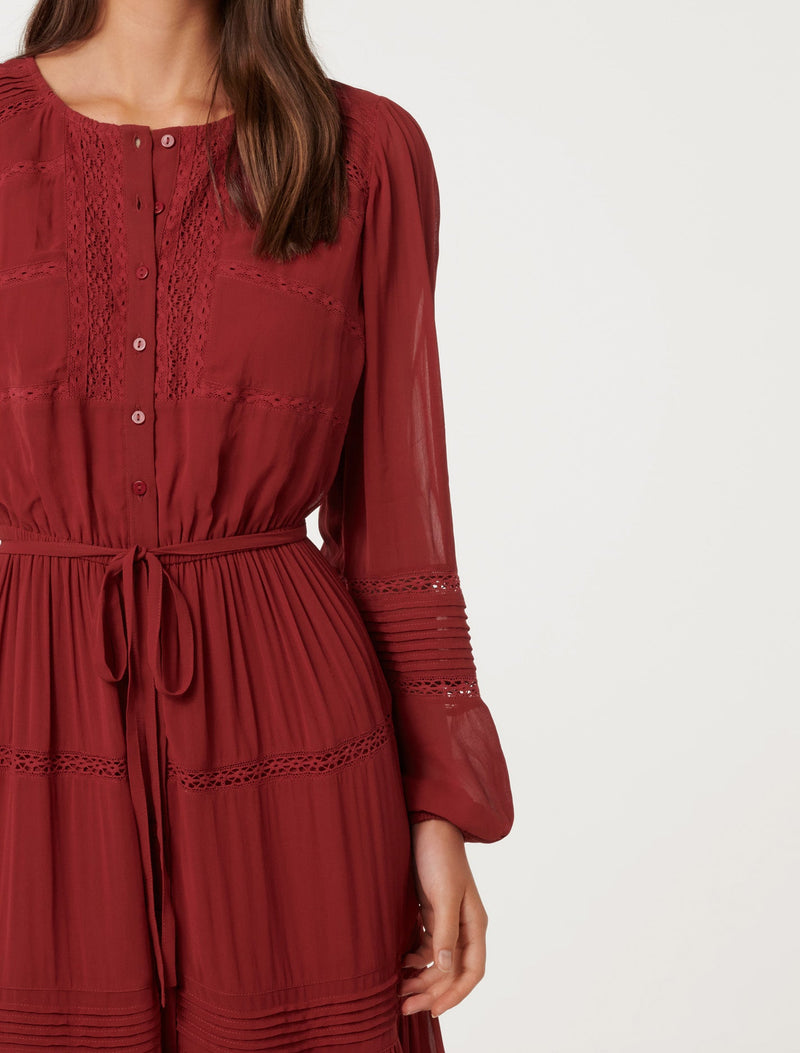 Frankie Lace Trim Dress Forever New