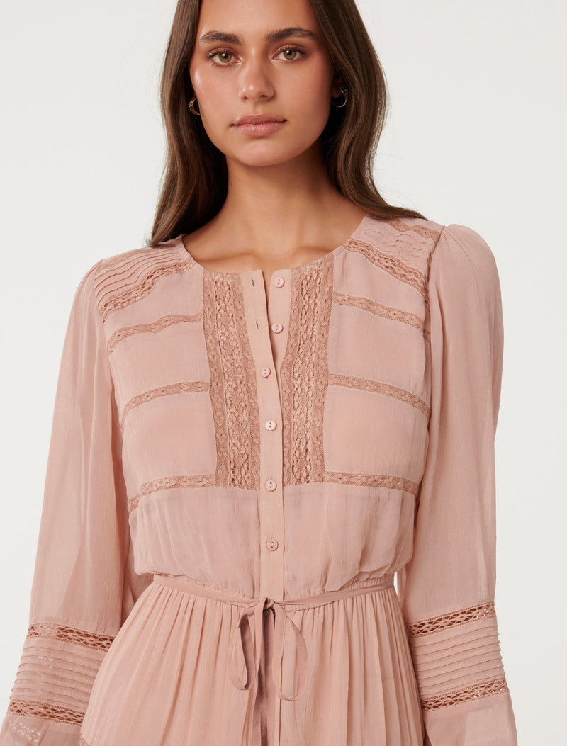 Frankie Lace Trim Dress Forever New