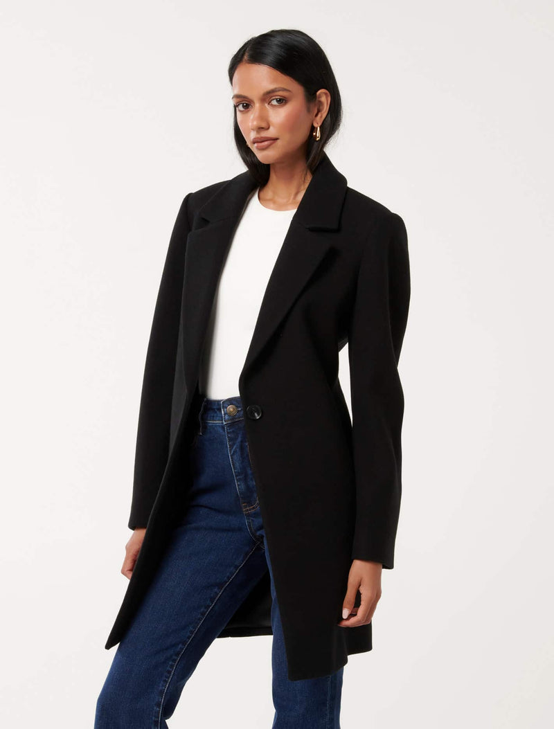 Cassie Petite Single Breasted Coatigan Forever New