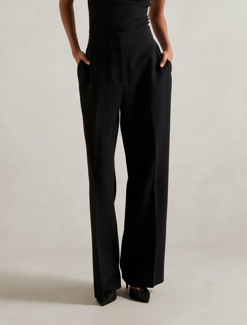 Fiora Petite Straight Pants Black Forever New