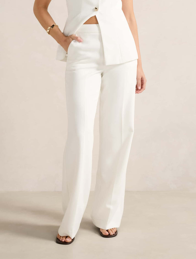 Marissa Wide Leg Pants Porcelain Forever New