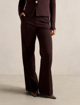 Marissa Wide Leg Pants Rich Chocolate Forever New