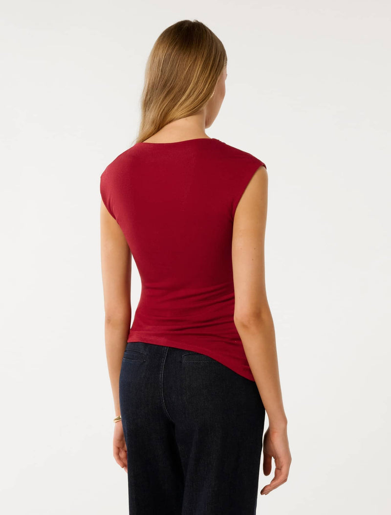 Tilda Ruched Shoulder Top Forever New
