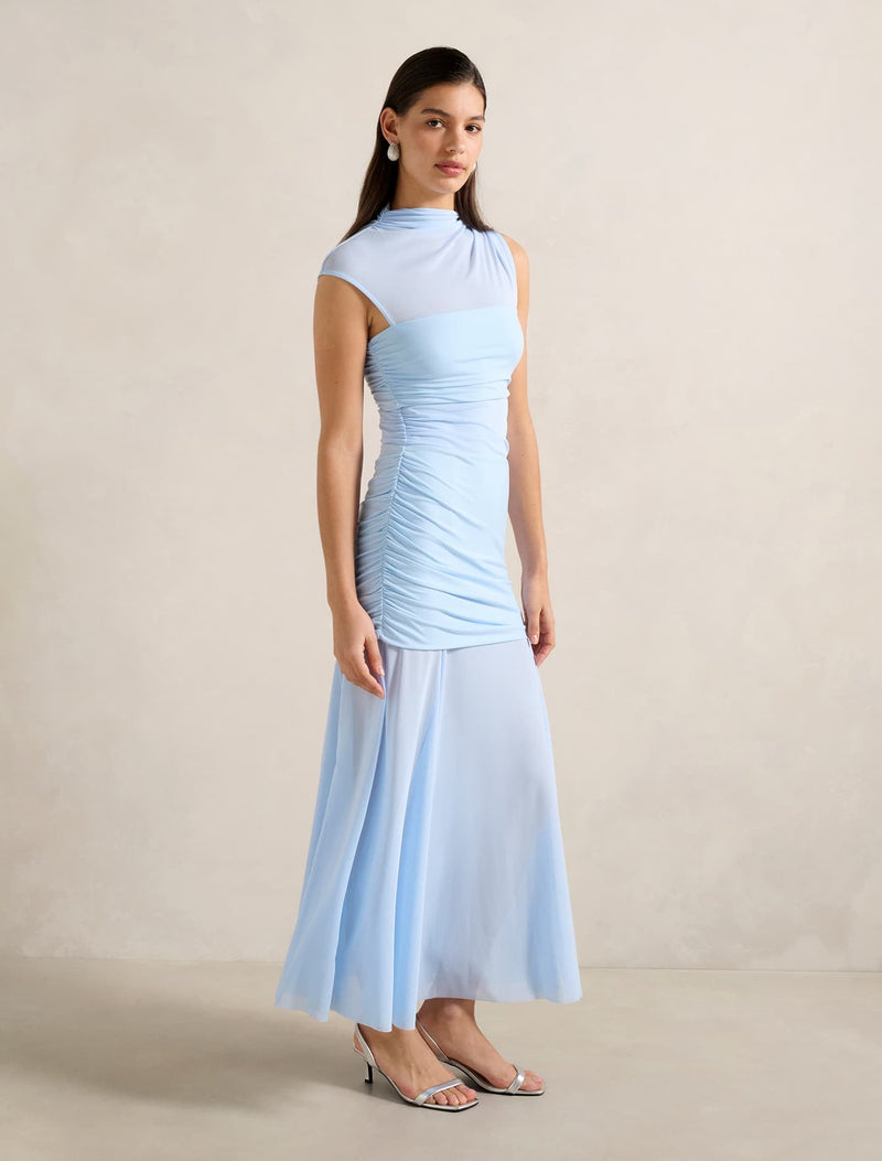 forever new blue maxi dress Buy Forever New Blue Genevieve Satin Drape Maxi Dress from Next Chile
