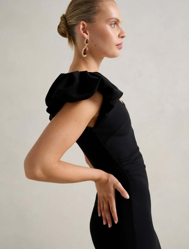 Makenna Bubble Sleeve Midi Dress Forever New