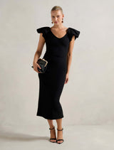 Makenna Bubble Sleeve Midi Dress