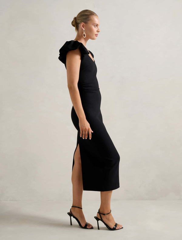 Makenna Bubble Sleeve Midi Dress Forever New