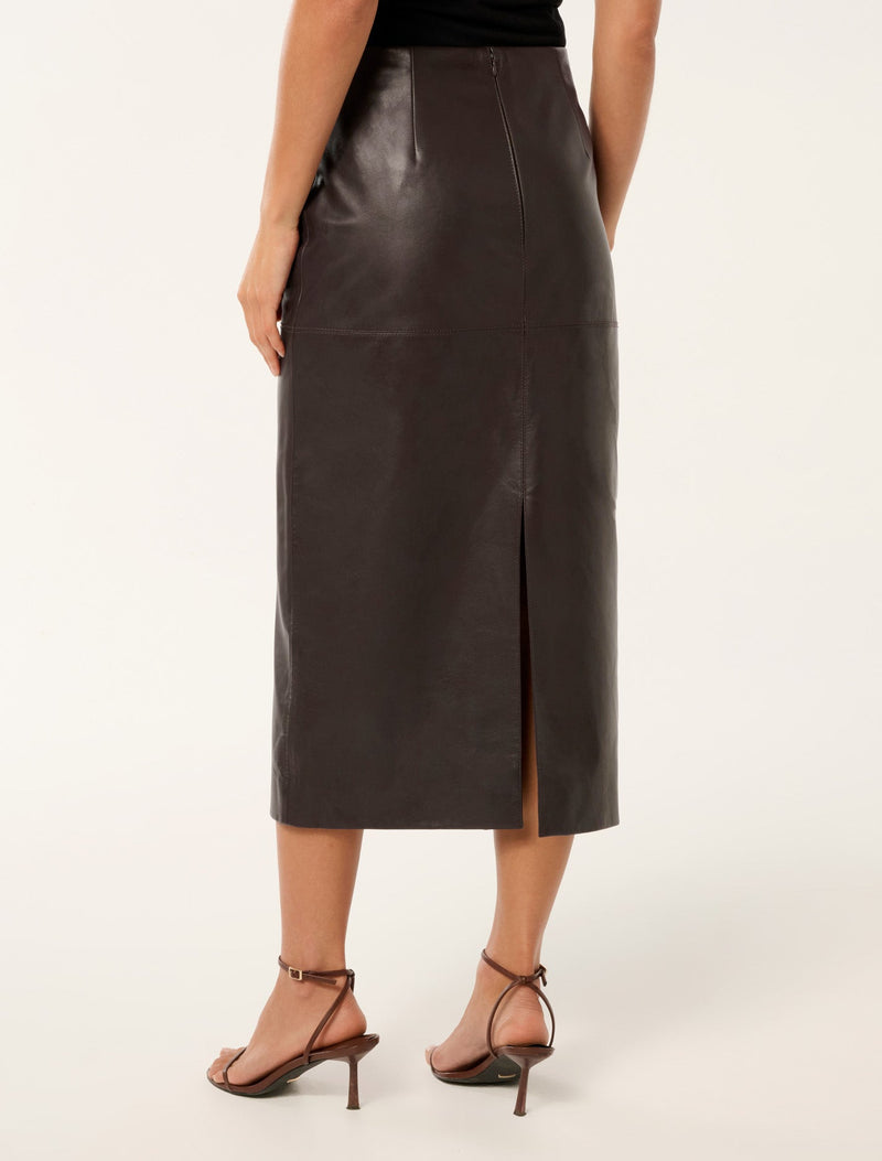 Codie Leather Skirt Forever New